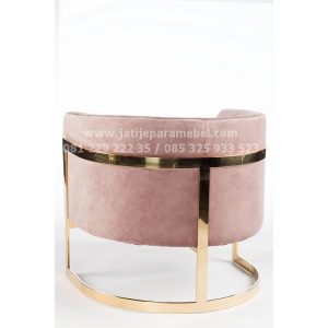 Kursi Sofa Rose Velvet Gold Stainless - Image 2