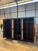 Almari Baju Lemari Pakaian Minimalis 6 Pintu Kayu Jati Kombinasi Rotan JJM-ALPK 117 - Image 4