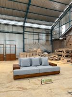 Kursi Bangku Sofa Kayu Jati Modern Minimalis 2 Dudukan JJM-KSF 078 - Image 2