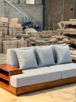 Kursi Bangku Sofa Kayu Jati Modern Minimalis 2 Dudukan JJM-KSF 078 - Image 4