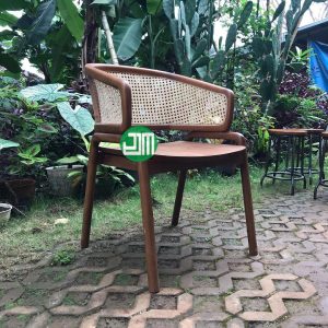 Kursi Cafe Minimalis Kayu Jati x Rotan JJM-KCF 038 - Image 3