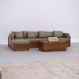 Kursi Sofa L Shape Kayu Jati Minimalis Modern Mewah (1)
