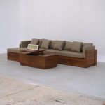 Kursi Sofa L Shape Kayu Jati Minimalis Modern Mewah - Image 4
